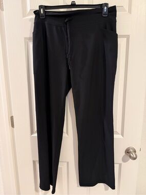 32 Degrees Black Women's Drawstring Track Pants with Side Pockets